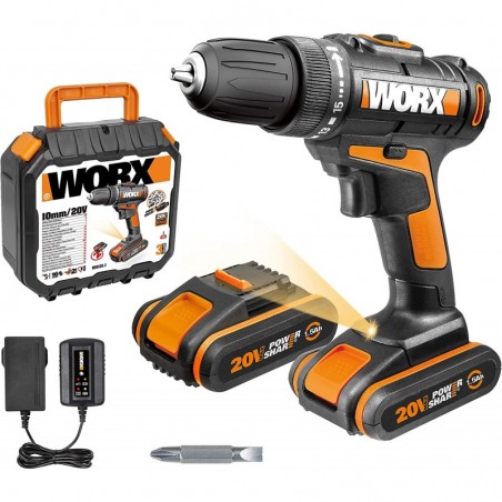 Screwdriver Drill 2 Batteries 20V/1.5Ah Worx Wx101.1