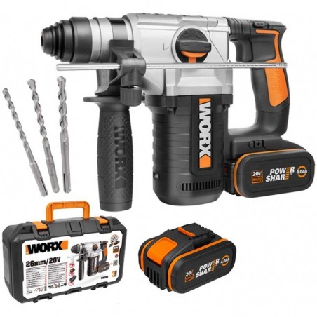 Marteau - Démolisseur 2 Batteries 20V/4Ah Worx Wx392