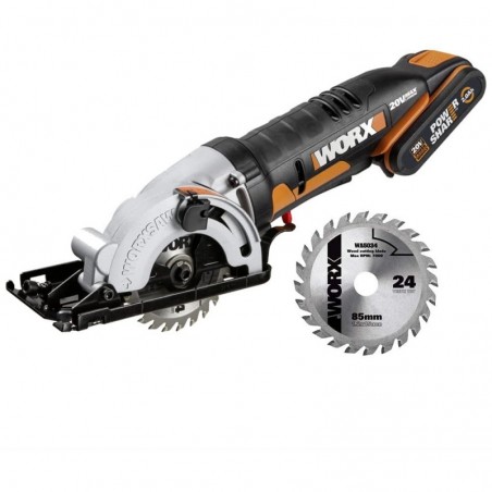 Compact Circular Saw with Battery 20V/2Ah Worx Wx527