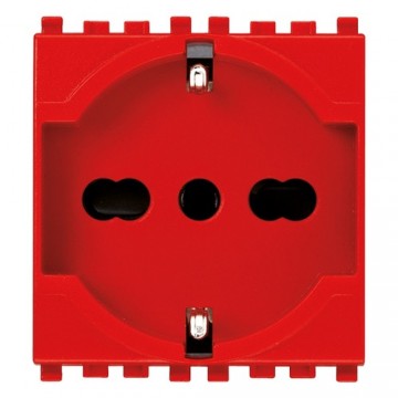 20210.R Eikon Red Universal 2P+E 16A socket