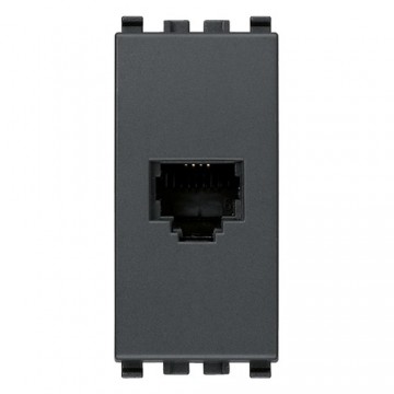 20320 Eikon gray 6/4 Rj11 socket