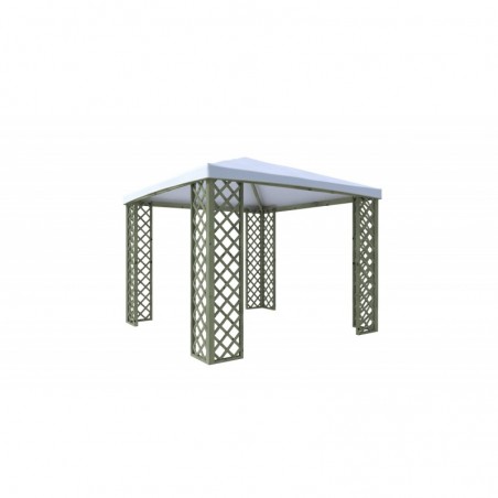 Telo PVC per gazebo 300x300 cm – Copertura impermeabile bordo diritto – Bianco