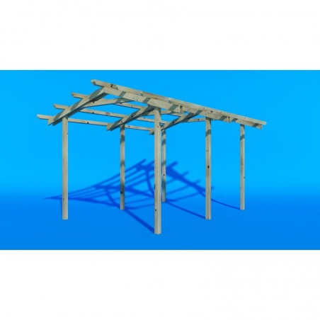 Barchessa 360x450 cm – Struttura in legno impregnato – Pali 9x9 cm e copertura con arcarecci