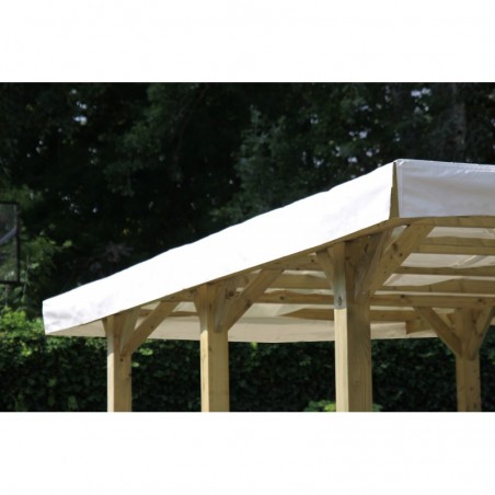 Kit copertura in PVC 360x450 cm – Guaina ardesiata verde per tettoia o carport in legno