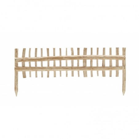 Pack of 2 Pcs Mini Fence in Hazelnut 115X30/50H cm Elk