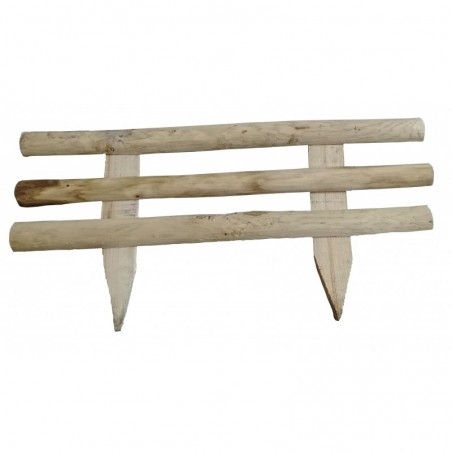 Pack of 2 Pcs Mini Circe Fence Dim. 100Xh30/50 cm in Elk Chestnut Wood