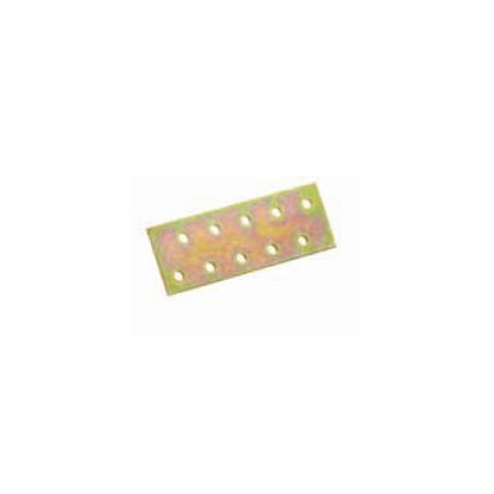 Piastrina tropicalizzata 40x110x2 mm – 10 pz – Acciaio zincato giallo