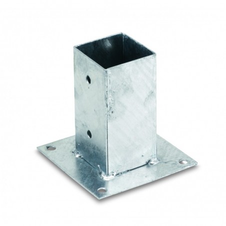 Sostegno palo 5x5 cm da pavimento – 2 pz – Acciaio zincato
