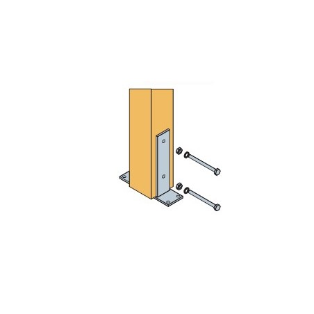 Kit viti 10x110 mm per ancoraggio palo 9x9 – 2 pz – Acciaio zincato