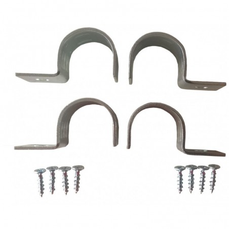 Kit 4 staffe Omega per fissaggio tutori Ø 3,5 cm – Zincato
