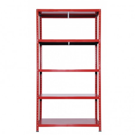 Scaffale Ettore Bulloni Grima in Acciaio Color Rosso L 100 X P 40 X H 187 Cm