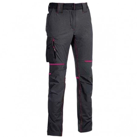 S World Upower Gray Fuchsia Pants