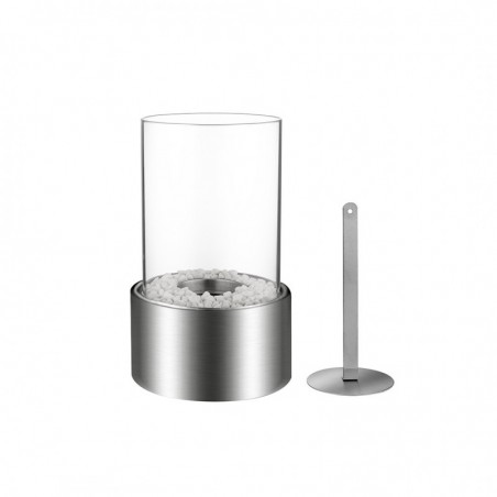 Cheminée de table au bioéthanol MARSIGLIA Silver D16 x H27 interne externe