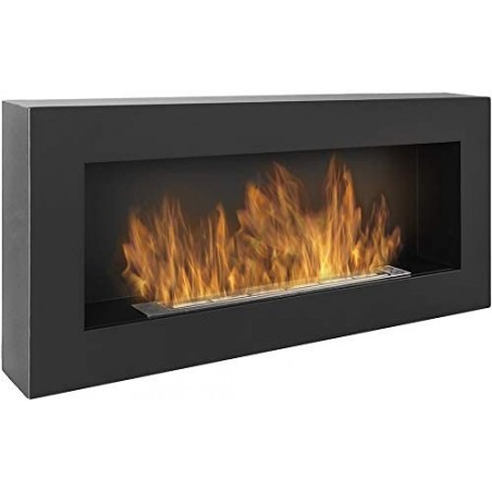 Wall bioethanol fireplace Siena Nero L 90 x P 12 x H 40
