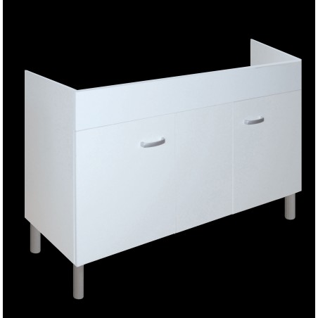 Under-sink kitchen cabinet 120X50 in White wooden kit