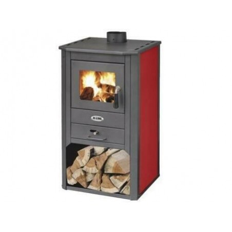 Poêle à Bois K-Line Kursal De Luxe Rouge 7.6 Kw