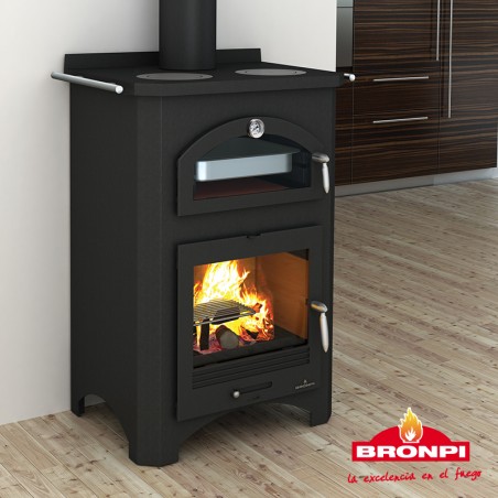 Cucina a Legna con Forno 700x470h1005 Monza 14 KW Bronpi