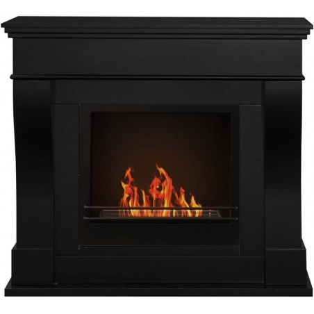 Floor bioethanol fireplace WASHINGTON Black L111 x P43 x H99