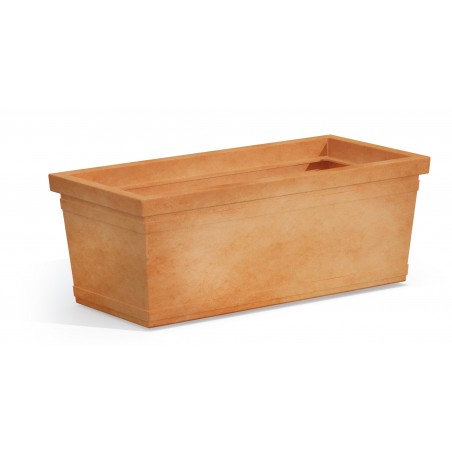 Smooth Planter Cm 80 Impruneta in Monacis Polymer - 80X40X34 H