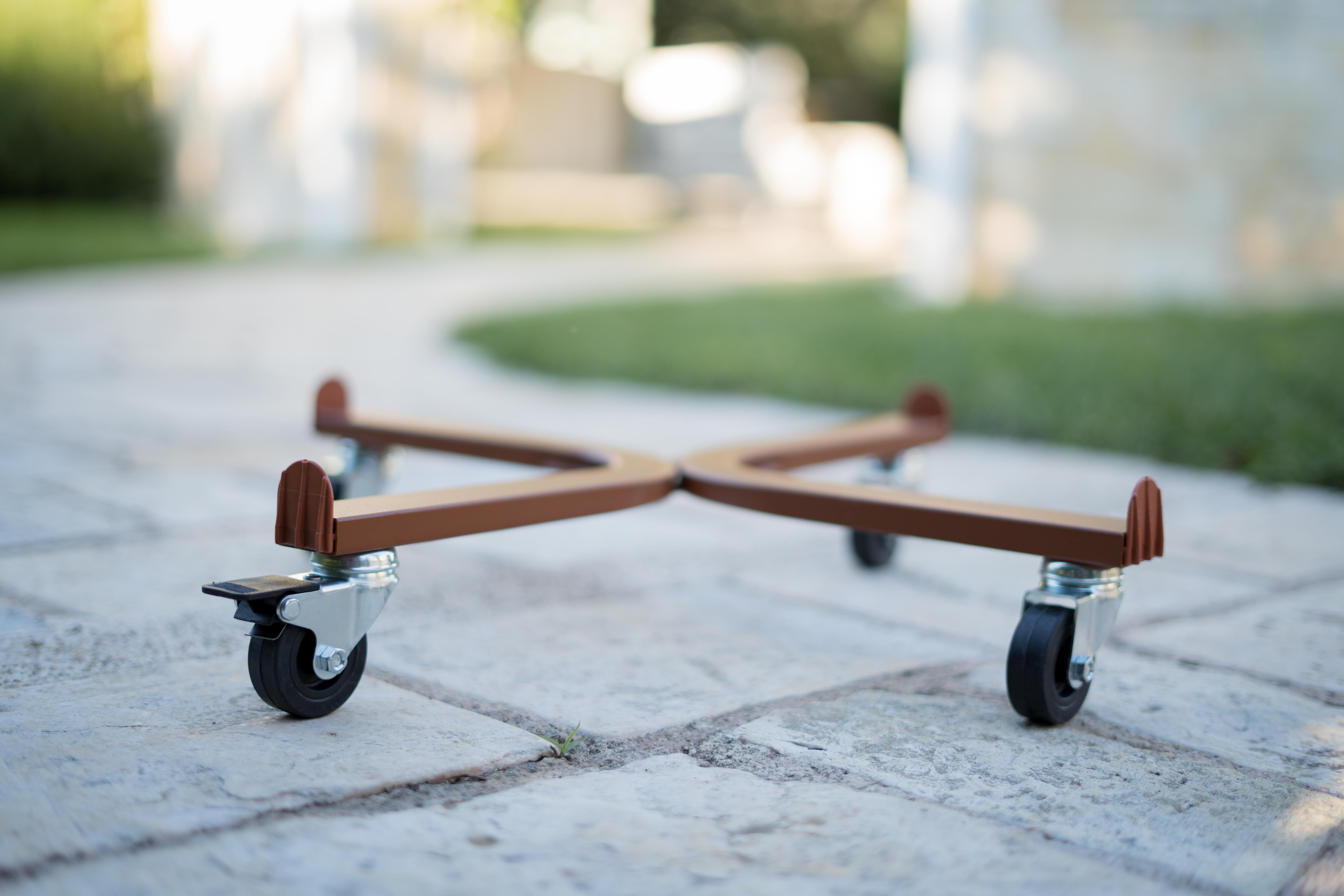 Carrello Rotondo Per Vasi Grandi Tecnokit - Robusto, 200 Kg Di Carico, Ruote Con Freno, Made In Italy, Diametro 65 Cm, Colore Nero - 10