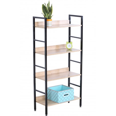 Libreria 4 Ripipiani Tucson 60X27,6X126 Naturale/Nero