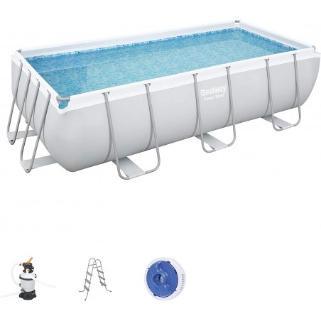 Bestway Above Ground Pool with Rectangular Structure and Sand Pump 404X201X100Cm 56442
