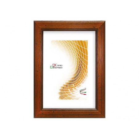 Cornice Rustica in Noce con Vetro Molato 21x29,7 cm