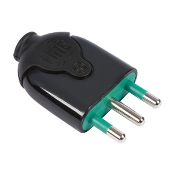 80021 Straight Plug S17 Black