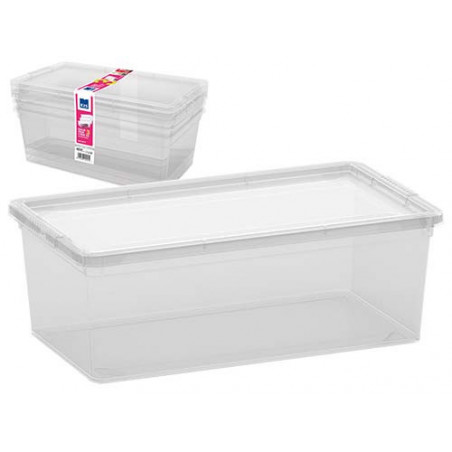 Set 3 Contenitori in Plastica Trasparente C-Box XS