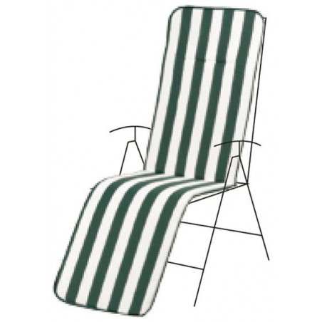 Cuscino Imbottito per Lettino Verde/Bianco Action 165x48xH2,5 cm