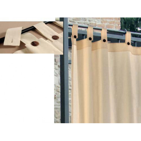 Tenda Gazebo in Poliestere e Cotone con Passanti Bretelle 160x270 cm Beige