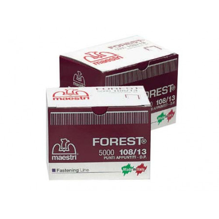 Punti Metallici Forest per Fissatrice 108/13 Confezione 5000 Pz