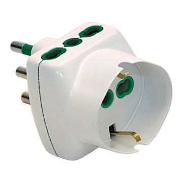 82240 Triple Italian plug adapter 2P+E 16A