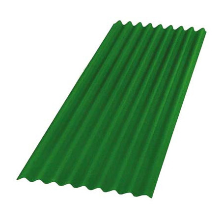 Lastra Ondulata in Fibra Bitumata per Tettoie e Coperture Easyline Verde 100x76 cm