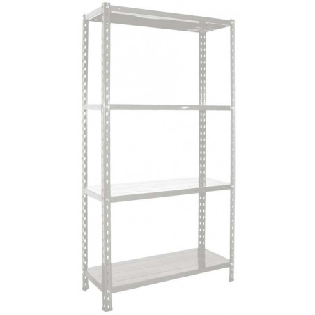 Scaffale in Metallo Resistente 4 Ripiani Metal Minikit Bianco 75x30x150 cm