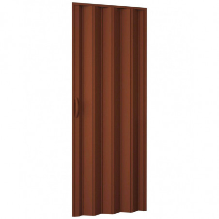 Porta a Soffietto Scorrevole in Pvc da Interno 82x210 cm Noce