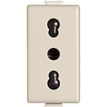 A5180 Bypass Socket 2P+E 10/16A Ivory Matix