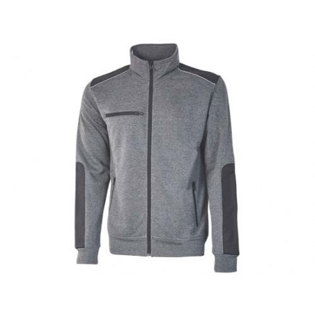 ELIMINARE H8Felpa da Lavoro Full Zip Grigio Scuro U-Power Snug Taglia L