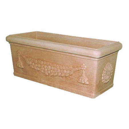 Vaso a Cassetta in Resina Color Terracotta Lazio Impruneta 50x23x20 cm