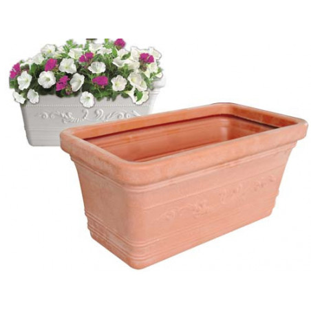 Vaso a Cassetta in Resina Color Terracotta Prestige Impruneta 80x39x34 cm