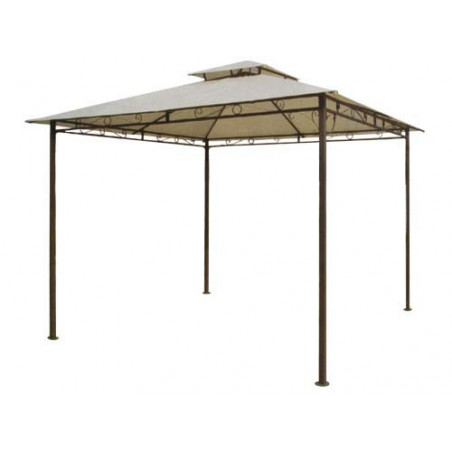 Gazebo da Giardino Struttura in Acciaio Haiti 3x3 mt