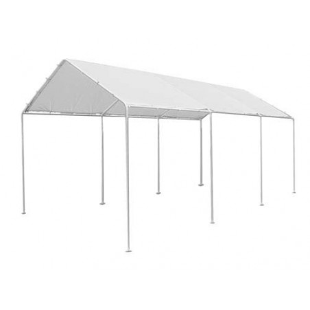 Gazebo da Esterno Copertura Auto Box Parcheggio Bianco 3x6 mt