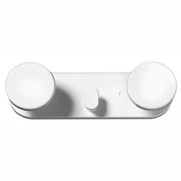 Porte-manteau 2 places rond blanc Eliplast