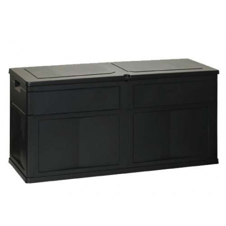 Baule Multiuso in Resina Garden Black Nero 119x46x60 cm