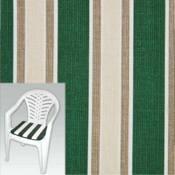 Multi-stripe Green Seat Cushion 2 pcs. 38X38X4 Xtra