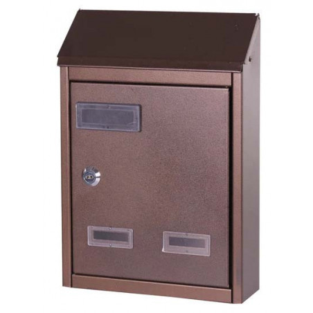 ELIMINARE H8Cassetta Postale in Ferro Battuto Nero/Rame 23x9xH29 cm
