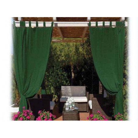 Tenda Gazebo in Poliestere Idrorepellente con Passanti Bretelle 140x280 cm Verde