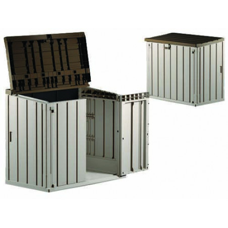 Baule Container Apribile in Resina per Esterno Portattrezzi Stora Way 129x74x111 cm
