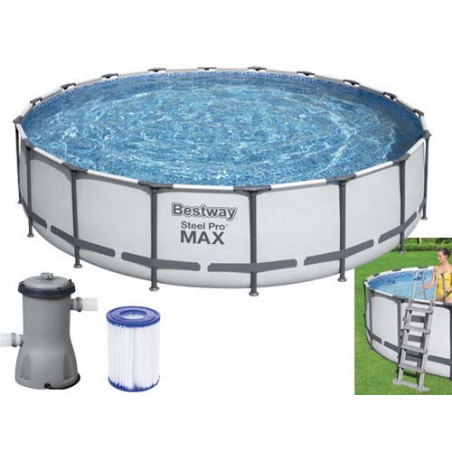 Piscina Tonda Struttura in Metallo Steel Pro Max Bestway 457x122 cm