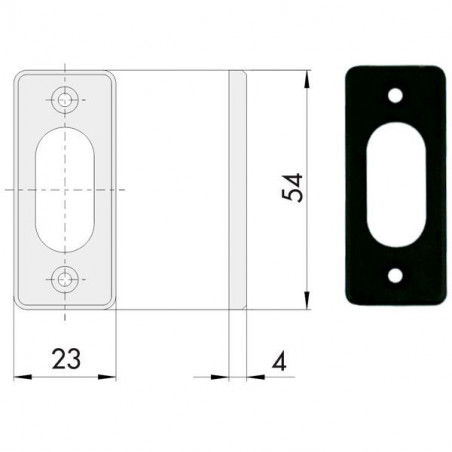 Bocchetta Rettangolare 06027-01-0 Cisa